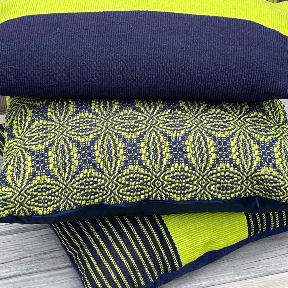 Mary Ann's Lime Green & Blue Pillows image 3
