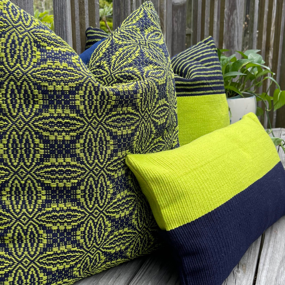 Mary Ann's Lime Green & Blue Pillows image 2