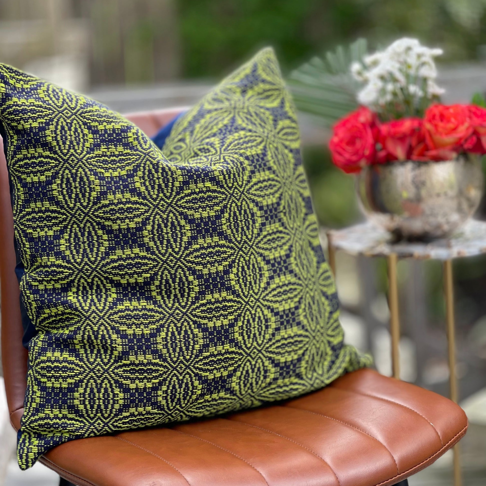 Mary Ann's Lime Green & Blue Pillows image 4