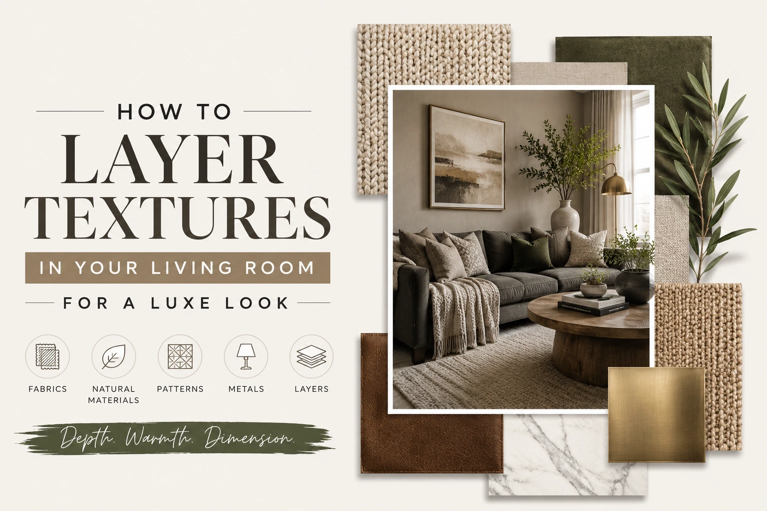 How To Layer Textures In Your Living Room For A Luxe Look